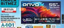 ONVO 55 ULTRA HD ANDROİD SMART LED TV AKILLI TELEVİZYON